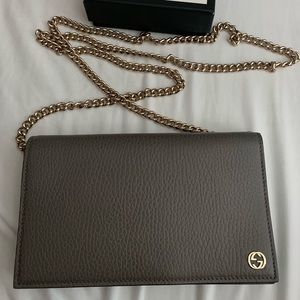 COPY - Gucci leather wallet on  a chain Betty WOC